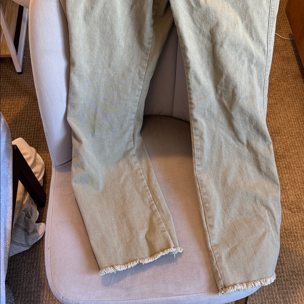 LA MIEL Olive Green Wide Leg Pant